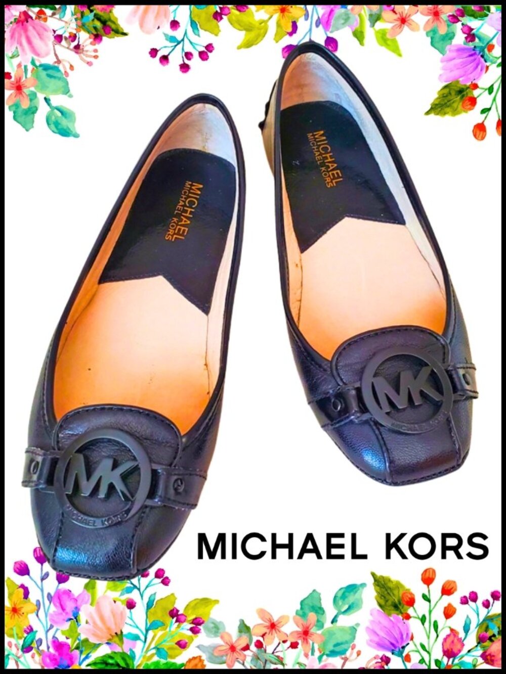 EUC Michael Kors Leather Flat Shoes